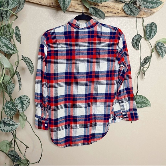 Madewell Red Plaid Flannel Long Sleeve - Picture 5 of 7